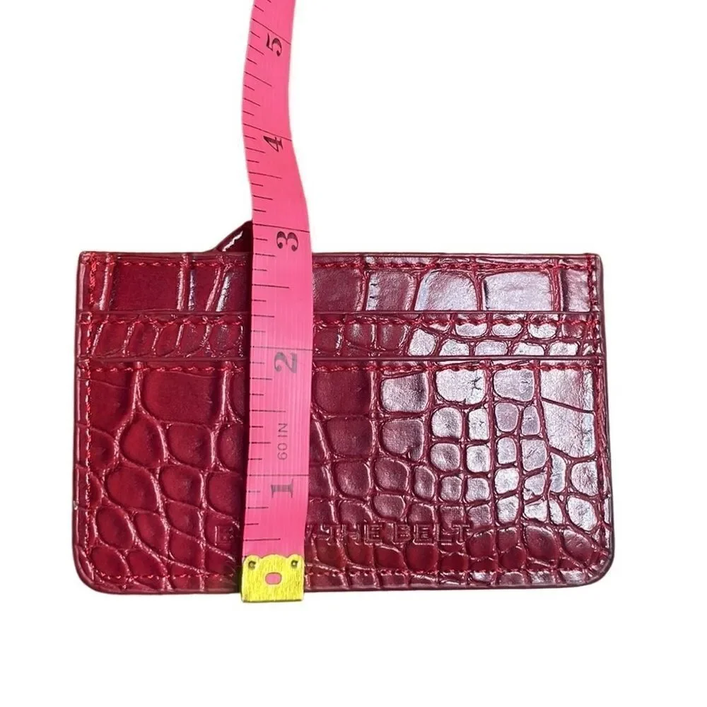 B-low the Belt Red Snake Print Faux Leather Card Holder Wallet